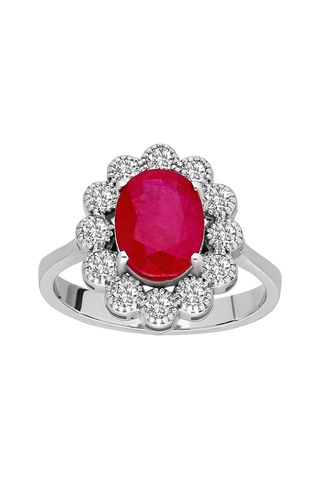 Sirius Pırlanta Ve Oval Yakut Taşlı Umay Yüzük 0842R0001