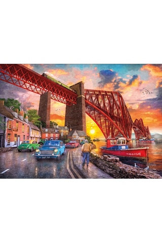 Ks Games 1500 Parça Forth Bridge At Sunset Life Under The Bridge Puzzle - Dominic Davison