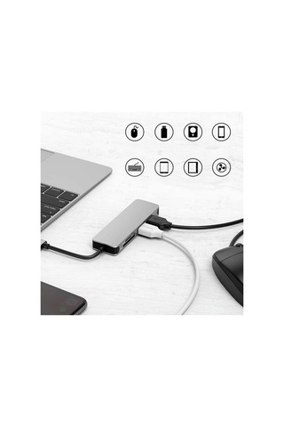 4k Hdmı İçin Alüminyum Usb Ac Hub, Kullanışlı Sd Tf Kart Okuyucu Ve Çok İşlevli Hub Aracılığıyla Kolay Dosya Erişimi, Dizüstü Bilgisayar Ve Macbook İçin Kompakt Tasarım