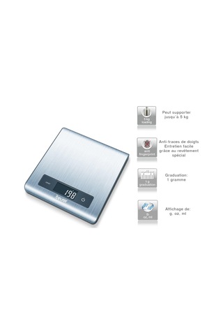 Beurer Ks 51 Mutfak Tartısı Terazisi 1 Gr Hassasiyet 5 Kg Kapasit