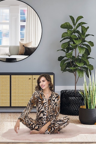 Bebekokusu Rahat Ve Şık Kadın Pijama - Leopar LEOPAR