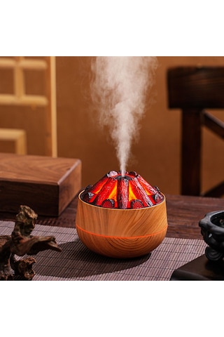300ml Şarjlı Volkan Işıklı Ultrasonik Hava Nemlendirici Buhar Makinesi Ve Aroma Difüzörü Aromaterapi