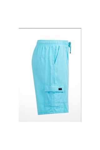 Miami Beach Mint Kargo Cepli Beli Lastikli Unisex Keten Şort %100 Pamuk 001