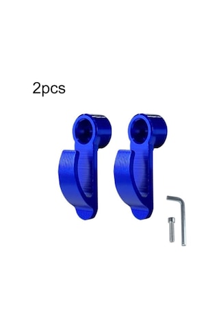 2 Adet Motosiklet Modifiye Kask Kancası Scooter Yan Depolama Kancası Mavi