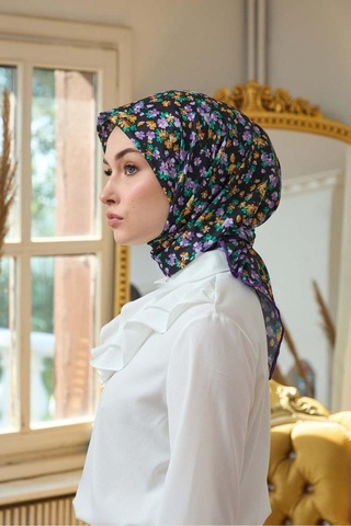 İpekhan Yaz Işıltısı Koleksiyonu Soft Eşarp 1191 - Menekşe Siyah 11 Menekşe Siyah