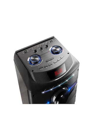 Rgb Işıklı Kablosuz Hoparlör, Karaoke Mikrofonlu, Dev Sesli Dijital Led Göstergeli Parti Canavarı