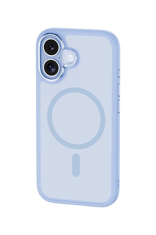 Apple Uyumlu iPhone 17 Kılıf M-safe Şarj Özellikli Benks Mist Magnetik Kapak Açık Mavi Açik Mavi