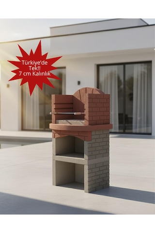 Mangal Barbekü 70 Lik Piknik Model Gri - Kırmızı