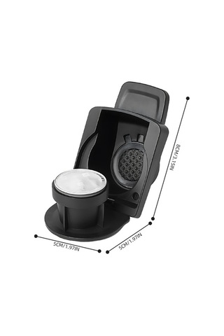 Novahub Çok Amaçlı Kahve Filtre Adaptörü - Yeniden Kullanılabilir, 3 Tip Pod Uyumlu, Siyah Siyah