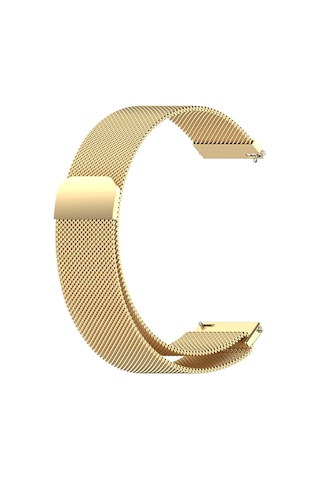 Caseonn Amazfit Cheetah Square Kordon Manyetik Metal Hasır Kayış Gold