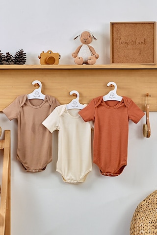 Tinylamb Buddy Bears Organik Kısa Kollu Bodysuitler 3 Adet Çok Renkli