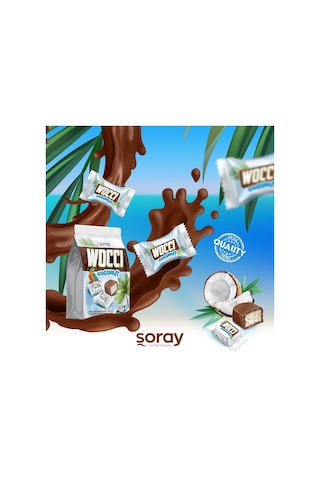 Şoray Wocci Coconut Sütlü Kokolin Hindistan Cevizli Bar 960 G