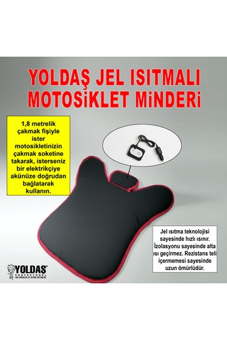 Yoldaş Jel Isıtmalı Motosiklet Koltuk Minderi 1 Yıl Garanti 15 Saniye Hızlı Isınma