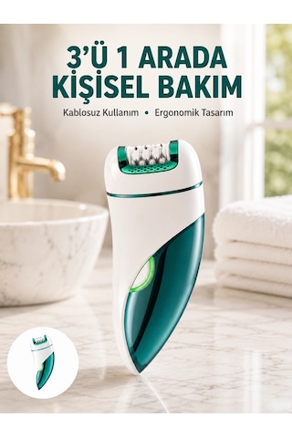 Mey İthalat Çok Fonksiyonlu Epilatör 600mah 90 Dakika Kullanım Led Metal Başlık Su Geçirmez Yeni Nesil