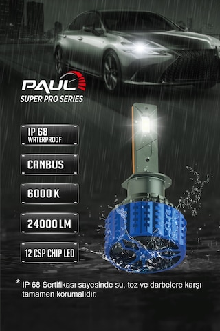 Paul Süper Pro H1 24.000 Lümen Güç Şimşek Etkili Odaklı Ufuk Çizgili Csp Led