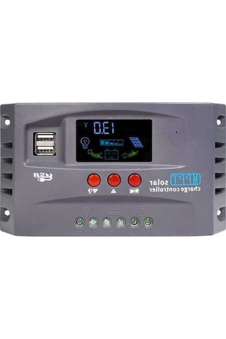 Pazly 12v/24v Otomatik Solar Regülatör Lcd Ekranlı 2xusb Şarj Kontrol Cihazı