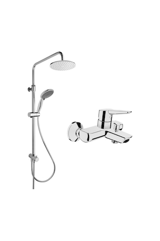 Artema Solid S Banyo Batarya + System Rain Ls25 Tepe Duş Kolonu