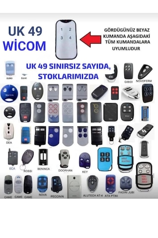 St Uk-49 Süper Akıllı Kumanda Bft, Nice Sm2, Hiland, Rolan, Daspi Yerine Kullanılabilen 2 Adet