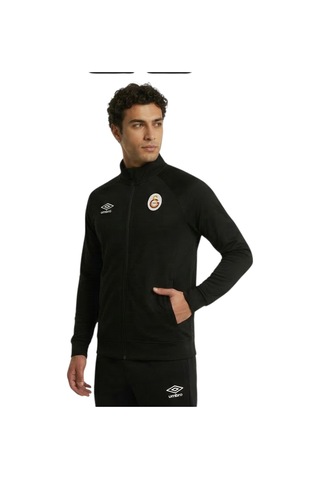 Galatasaray Lisanslı Dik Yaka Fermuarlı Umbro Siyah Sweat Siyah
