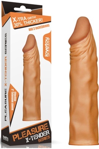 Truva Shop X-Tender 5 CM Dolgulu Realistik Penis Kılıfı + Jel Kaydırıcı