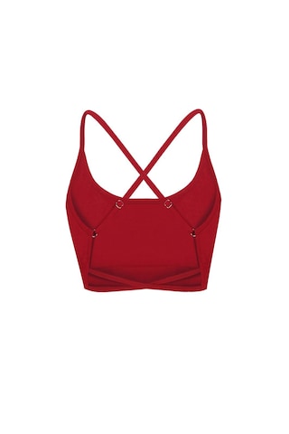 Goat Spirit Pro Seamless Askılı Crop - Bordo Em-31