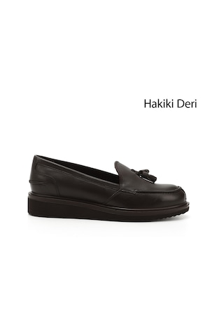 Gönderi(R) Gönderi R Kadın Kahve Antik Dolgu Taban Hakiki Deri Loafer Ayakkabı Gdza13424097 Kahverengi