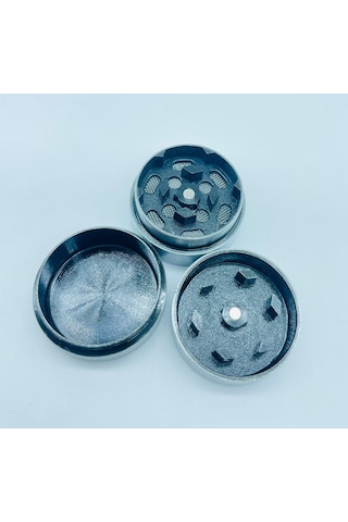 Çelik Metal 3 Parça Tütün Öğütücü Kabartmalı Desenli Grinder 30 MM