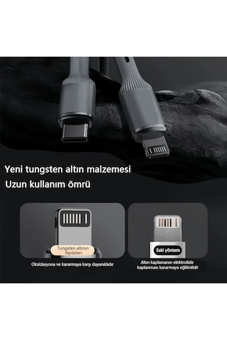 Apple Uyumlu 27w AppleiPhone Hızlı Şarj Kablosu 1 5m Type C Lightning iPhone 14 13 12 11 x & iPad İçin c