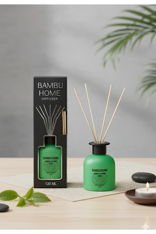 Oda Ofis Ortam Kokusu Saklı Bahçe 120 Ml Bambuhome Dıffuser Bahçe