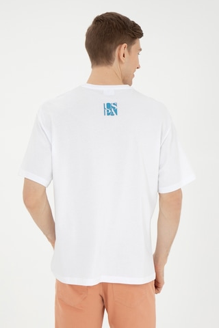 U.S. Polo Assn. Erkek Comfort Fit Bisiklet Yaka Beyaz Tişört 50287046-VR013