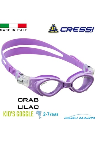 Parumarin Cressi Crab 2-7 Yaş Lilac Yüzücü Gözlüğü