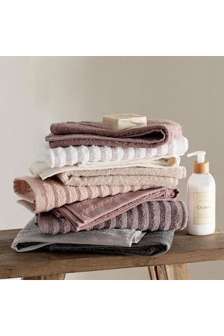 Chakra Waved %100 Pamuk Banyo Havlusu 70x140 Cm Lıla Lila