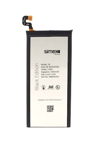 Simex Galaxy S6 İle Uyumlu Sbt-01 Batarya