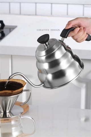 Morponi Barista Kettle 1200 Mı 3. Nesil Kahve Filtre Kahve Demleme İbriği Drip Kettle Gümüş