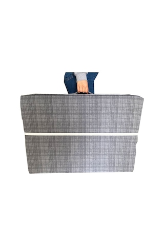 Viphomeconcept Katlanır Yer Yatağı Sünger Yatak Gri Siyah Çizgili 80X180 Cm-7 Cm