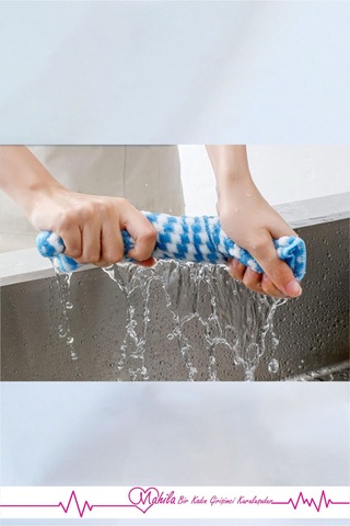 Fenomen 2 Adet 30x30 Yumuşak Doku, Puf Bez, Süper Emici Sihirli Mutfak, Bulaşık Tezgah Bezi Çok Renkli