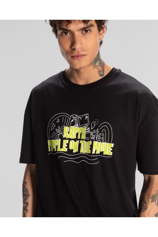 Kappa Logo Fred Erkek T-shirt-siyah Siyah