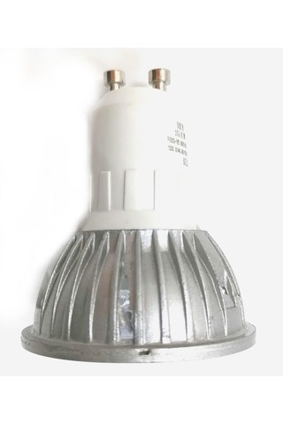 3W Gu10 Beyaz Kasa Çanak Led Ampul Kırmızı