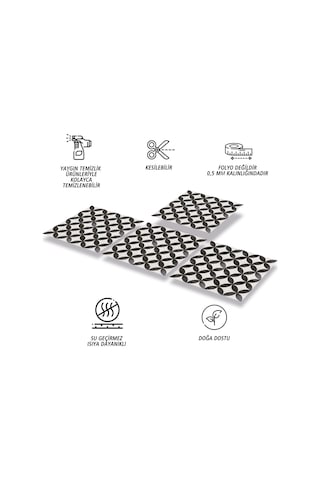 Tink KENDİNDEN YAPIŞKANLI YUVARLAK RETRO DESENLİ PVC KARO 30X30