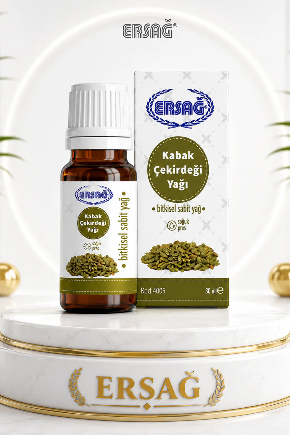 Ersağ Soğuk Pres Kabak Çekirdeği Yağı 30 Ml