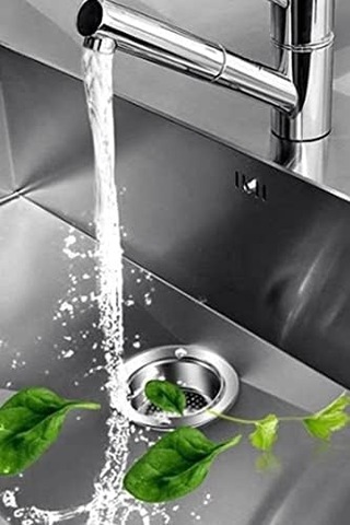 Paslanmaz Çelik Lavabo Süzgeci Tıkama Önleyici Seyyar Evye Süz 1410