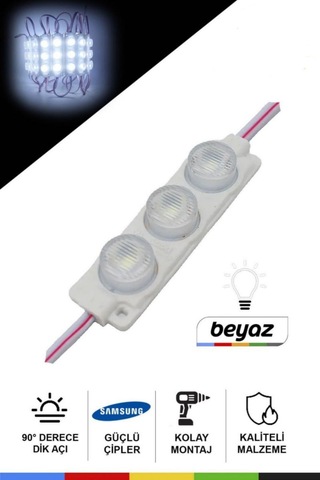 Dc 12v 3w Beyaz Modül Parmak Led Su Geçirmez Tabela Aydınlatma Dekoratif Led Modül 1 Adet