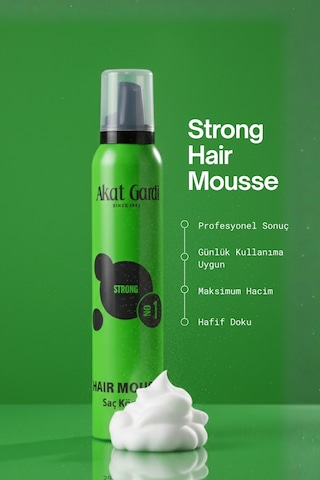 Akat Gardi Saç Köpüğü Strong No:1 Yeşil 200 Ml