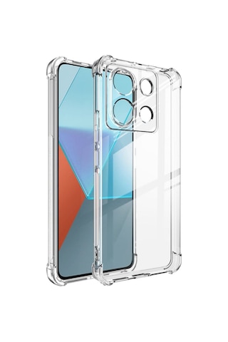 Xiaomi Redmi Note 13 Pro 5g Kapak Kamera Korumalı Antishock Köşe Korumalı Şeffaf Silikon Kılıf