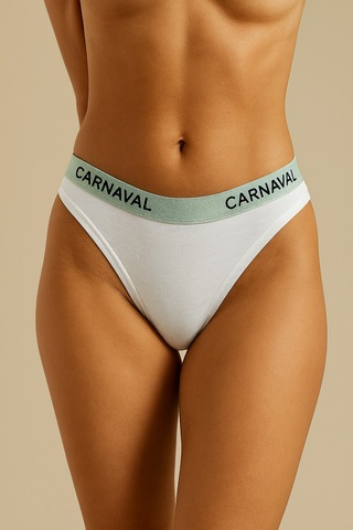 Carnaval Socks Carnaval Beyaz Renkli Premium Kadın Brazilian Külot Çok Renkli