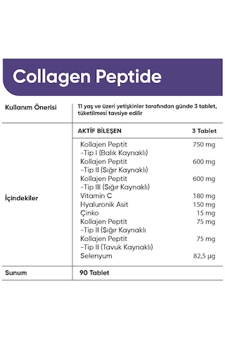 Collagen Forte Platinum Tip 1,2,3,5 Ve Tip 10 Kolajen 90 Tablet