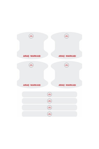 Hyundai Marka Uvbaskılı Kapı Kolu Koruma Folyoseti Çizik Önleyici