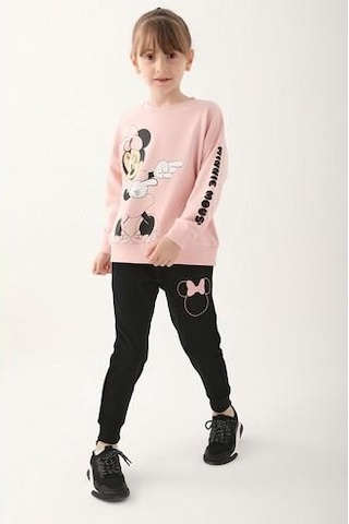 Mınnıe Mouse Kız Çocuk Eşofman Takımı Pudra