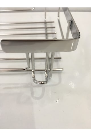 Mabello Banyo Duş Rafı 225x15 Tekli Kare Süngerlik Krom Çok Renkli