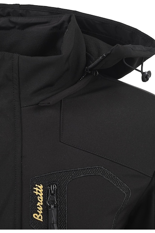 Buratti Çıkarılabilir Kapüşonlu Suya Dayanıklı Softshell Erkek Mont 497Luis Siyah
